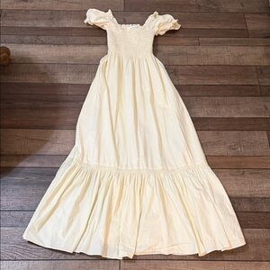 La Ligne Stripped Yellow Cream Maxi Dress USA Made